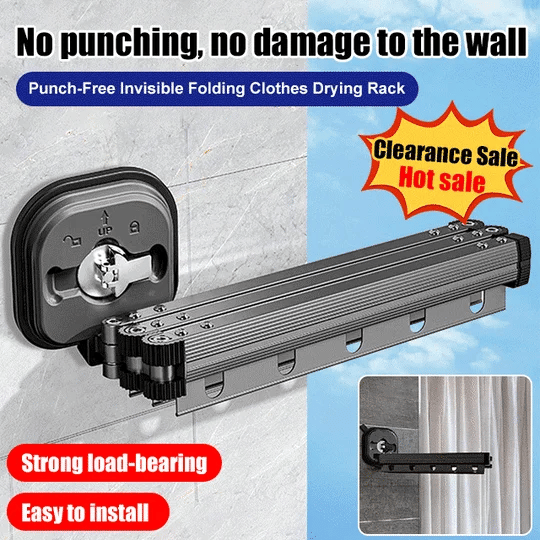 Suction Cup Wall Mounted Folding Drying Rack