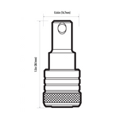 1/4" Hex Shank Quick Release Bit Holder with Keychain Carabiner