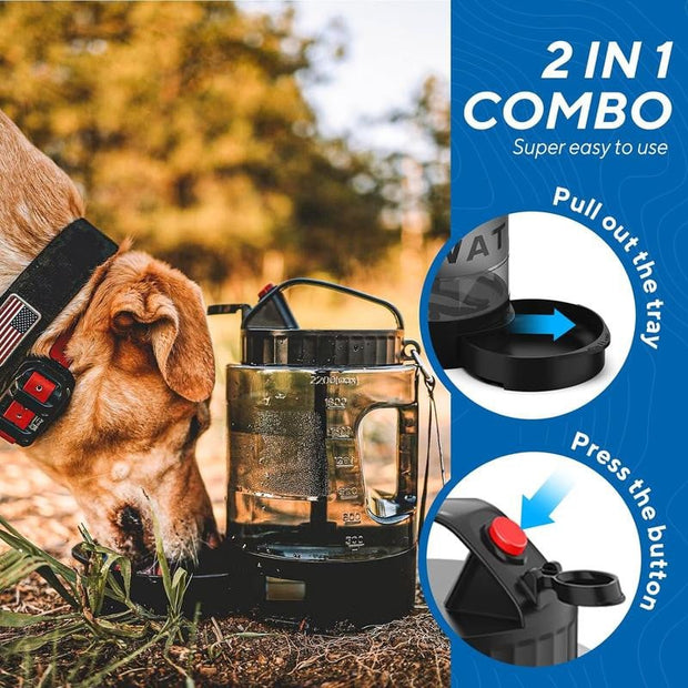 Portable Dog Water Bottle with Dispenser – Promote Health & Happiness | Durable & Safe | Loved by Pets and Owners