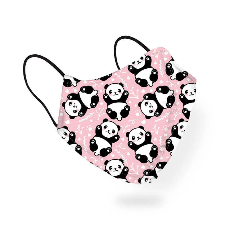 Cute Happy Panda Animal Lover Pattern Designer Printed  Face Mask