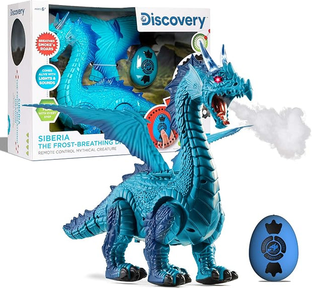 🐉 Remote Control Dragon Toy with Mist Breath, Lights, Sound, and Wing Motion