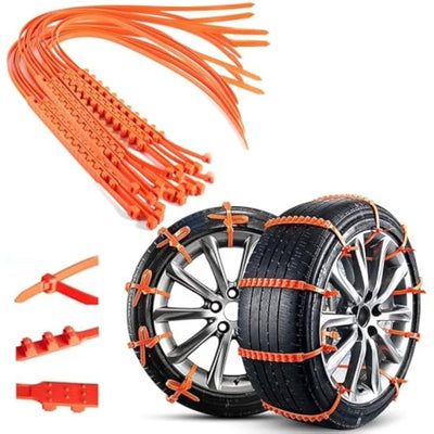 Reusable Car Snow Chains | Universal Adjustable Emergency Snow Tire Chain for Cars