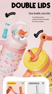 Interactive Whale Fountain Tumbler water Bottle