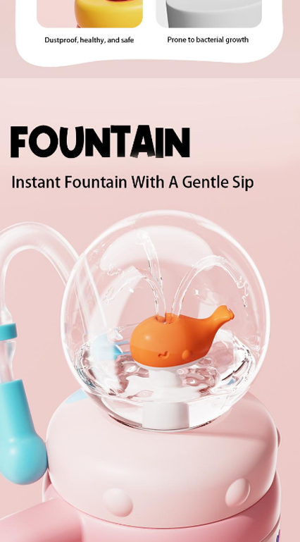 Interactive Whale Fountain Tumbler water Bottle