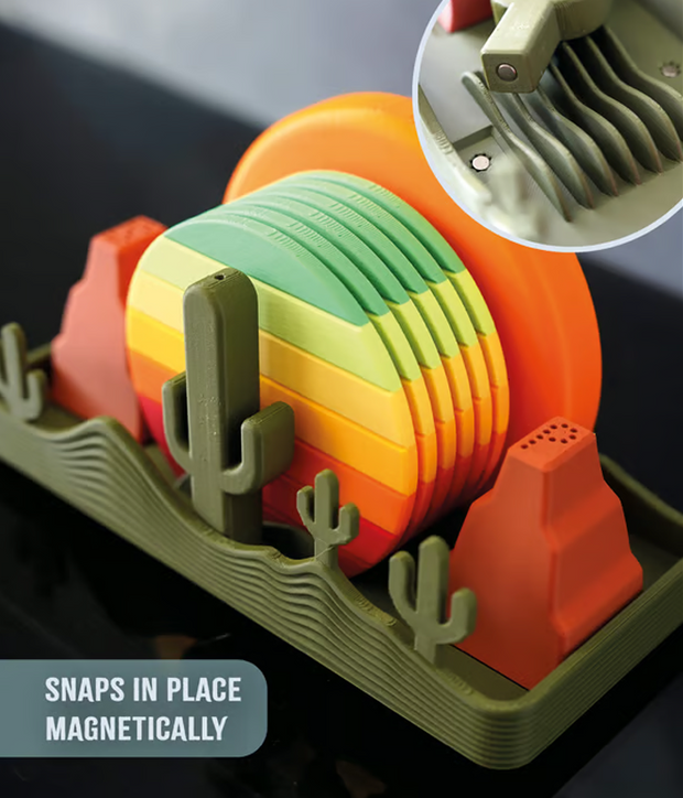 Desert Sunset 3D Printable Set: Where Art Meets Everyday Joy