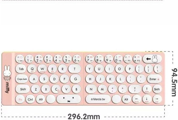 Wireless folding keyboard set, portable for on-the-go use