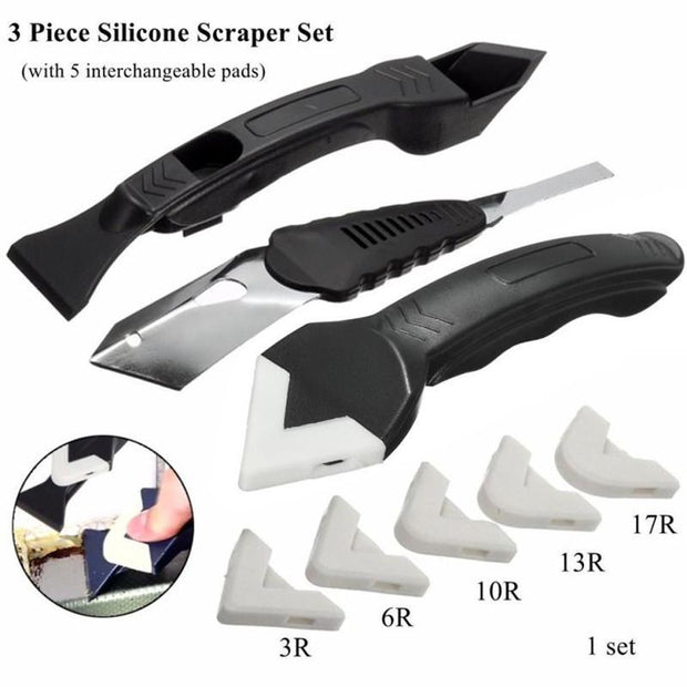 🛠️ 3-in-1 Silicone Caulking Tool – Your Must-Have for Smooth, Clean Sealing!