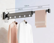 Suction Cup Wall Mounted Folding Drying Rack
