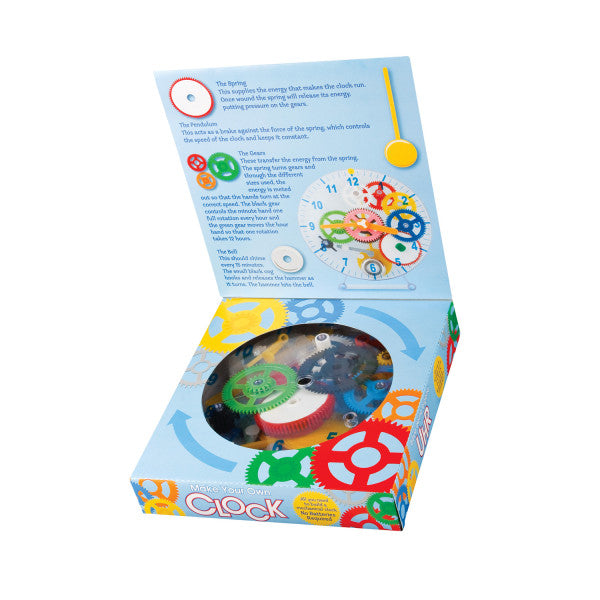 Make Your Own Clock – Mechanical Clock Kit with Gears and Pendulum for Kids