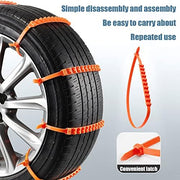 Reusable Car Snow Chains | Universal Adjustable Emergency Snow Tire Chain for Cars