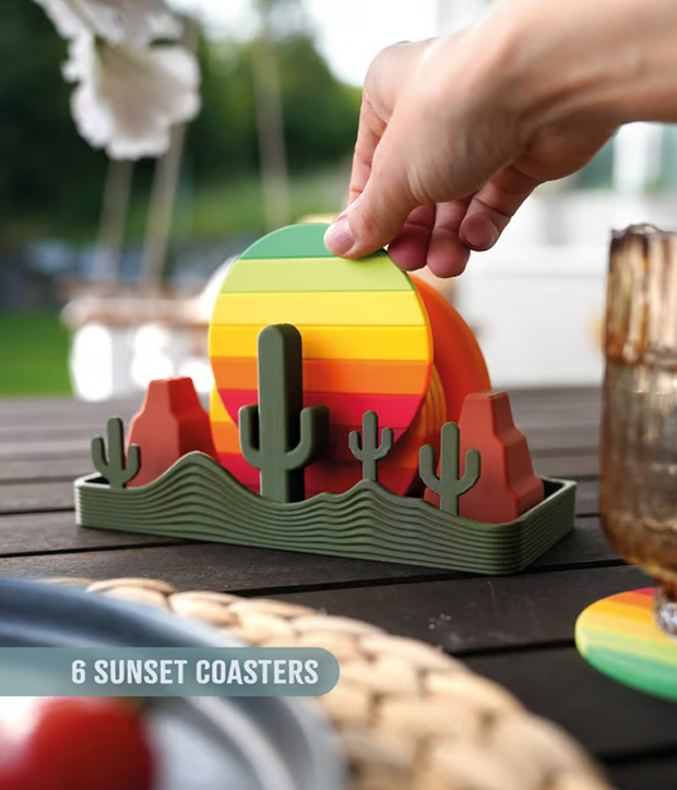 Desert Sunset 3D Printable Set: Where Art Meets Everyday Joy