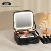 Makeup Storage Box with LED Mirror – Adjustable Compartments