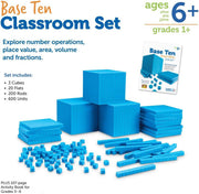 🔢 Plastic Base Ten Blocks Set – Visualize Math with Hands-On Learning