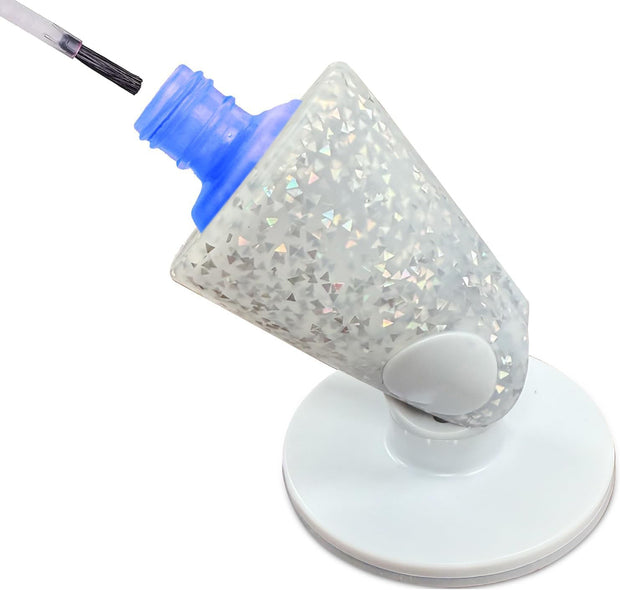 Hinge-Style Anti-Spill Nail Polish Holder – Adjustable Tilt with Air-Lock Suction for Mess-Free Manicures