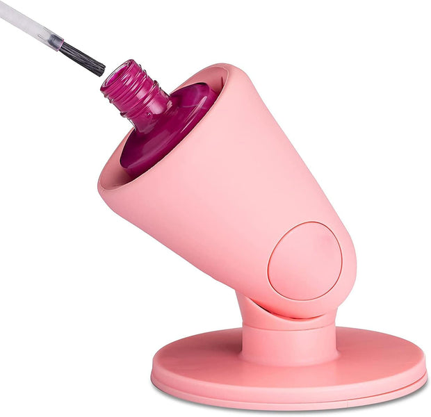 Hinge-Style Anti-Spill Nail Polish Holder – Adjustable Tilt with Air-Lock Suction for Mess-Free Manicures
