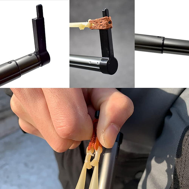 High-Precision Telescopic Slingshot – High-Power Rubber Band Catapult with Laser Aiming