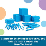 🔢 Plastic Base Ten Blocks Set – Visualize Math with Hands-On Learning