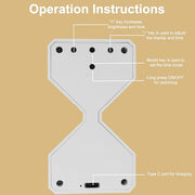 LED Digital Electronic Hourglass Gravity Sensor Timer