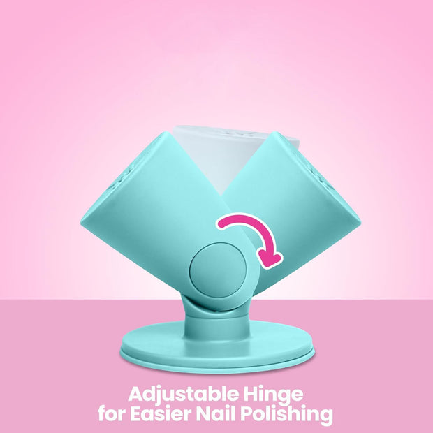 Hinge-Style Anti-Spill Nail Polish Holder – Adjustable Tilt with Air-Lock Suction for Mess-Free Manicures