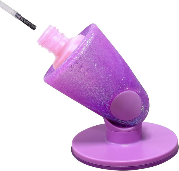 Hinge-Style Anti-Spill Nail Polish Holder – Adjustable Tilt with Air-Lock Suction for Mess-Free Manicures