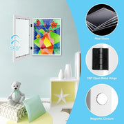 Kids Art Frame – Front-Opening & Replaceable | A4 Display & Storage Frame | For 2D/3D Artwork | Wall-Mounted White Frame