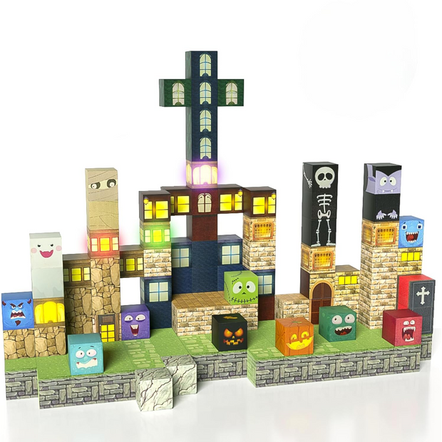 Magnetic Building Blocks – 137 PCS Light-Up STEM Set for Kids