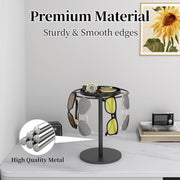 Glasses Holder Stand – Matte Black Sunglasses Organizer with Storage Tray