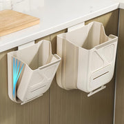 Hanging Trash Can for Kitchen Cabinet – Foldable Space-Saving Bin 2.64 Gallon