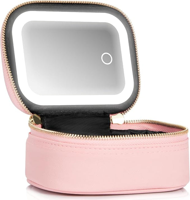 💄Mini Makeup Bag with LED Mirror — Compact, Stylish, and Always Ready ✨