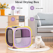 🐾 Portable Pet Drying Box – Hands-Free, Splash-Free Grooming Solution