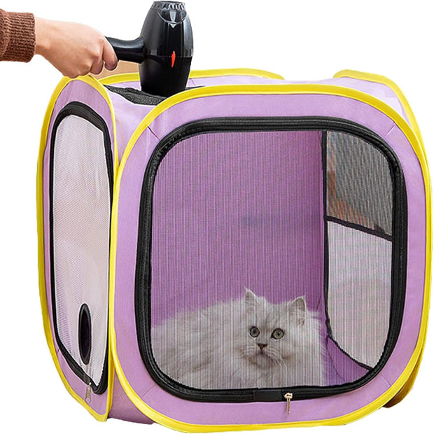 🐾 Portable Pet Drying Box – Hands-Free, Splash-Free Grooming Solution