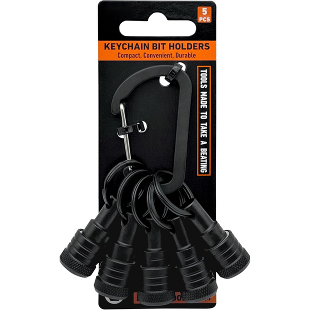 1/4" Hex Shank Quick Release Bit Holder with Keychain Carabiner