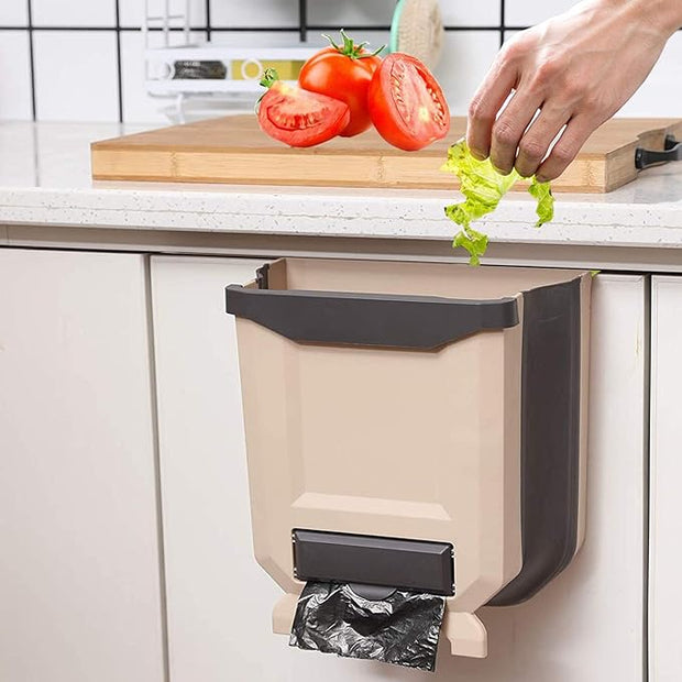 Compact Plastic Folding Hanging Kitchen Bin