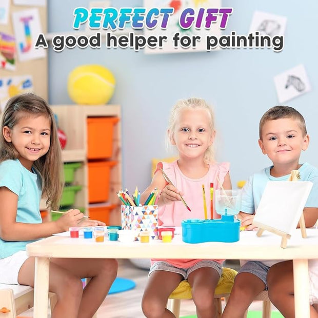 Brush Cleaner, Upgraded 5-in-1 Painting Supply with Drain and Brush Holder