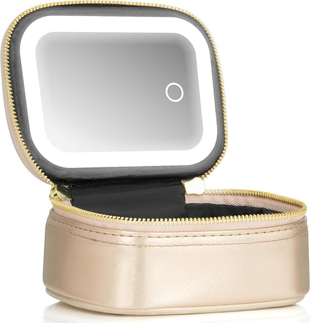💄Mini Makeup Bag with LED Mirror — Compact, Stylish, and Always Ready ✨