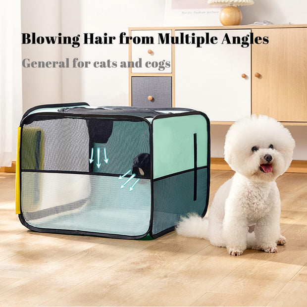 🐾 Portable Pet Drying Box – Hands-Free, Splash-Free Grooming Solution