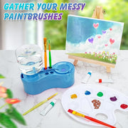 Brush Cleaner, Upgraded 5-in-1 Painting Supply with Drain and Brush Holder
