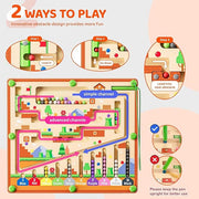 Montessori toys, magnetic color and number mazes