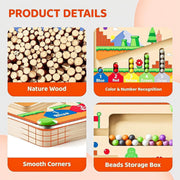 Montessori toys, magnetic color and number mazes