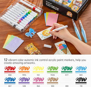 44-Piece Magic Foam Texture Painting Set – Creative Art & Craft | 3D Effect Texture Painting Kit for Kids and Adults