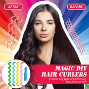28Pcs Hair Curlers – No Heat Spiral Rollers with 2 Styling Hooks