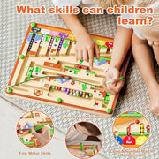 Montessori toys, magnetic color and number mazes