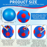 40-Inch Giant Horse Play Ball – Anti-Burst with Cover & Pump