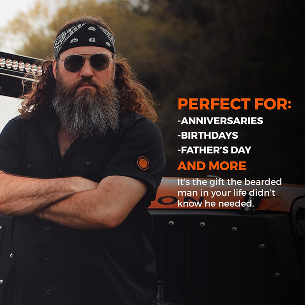 2-in-1 Beard Straightener – Ionic Heating Brush for Men’s Grooming