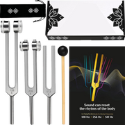 Tuning Forks for Healing Set (128Hz, 256Hz, 512Hz)