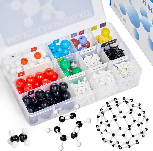 Organic Chemistry Model Kit – Molecular Structure Set with Instructions & Templates