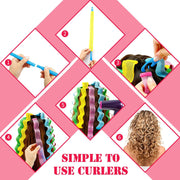 28Pcs Hair Curlers – No Heat Spiral Rollers with 2 Styling Hooks