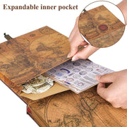 Adventure Book DIY Scrapbook Kit – 148 Pages with 3D Embossed Leather Cover & Full Accessories