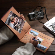 Adventure Book DIY Scrapbook Kit – 148 Pages with 3D Embossed Leather Cover & Full Accessories