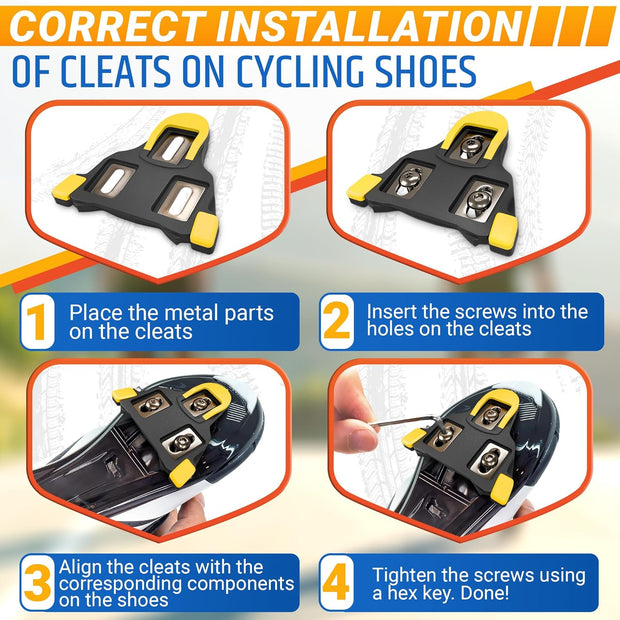 Bicycle Locking Tab and Cover Set 🚴‍♂️ – Compatible with Road Bike Pedals